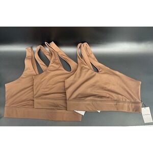 (3) The Drop Women's Kelsey One-Shoulder Stretch Cutout Sports Bra Sz L